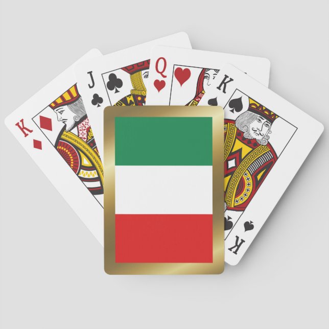 Cartas de juego de la bandera de Italia (Reverso)