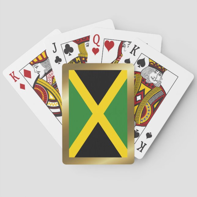 Cartas de juego de la bandera de Jamaica (Reverso)