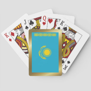 Cartas de juego de la bandera de Kazajistán