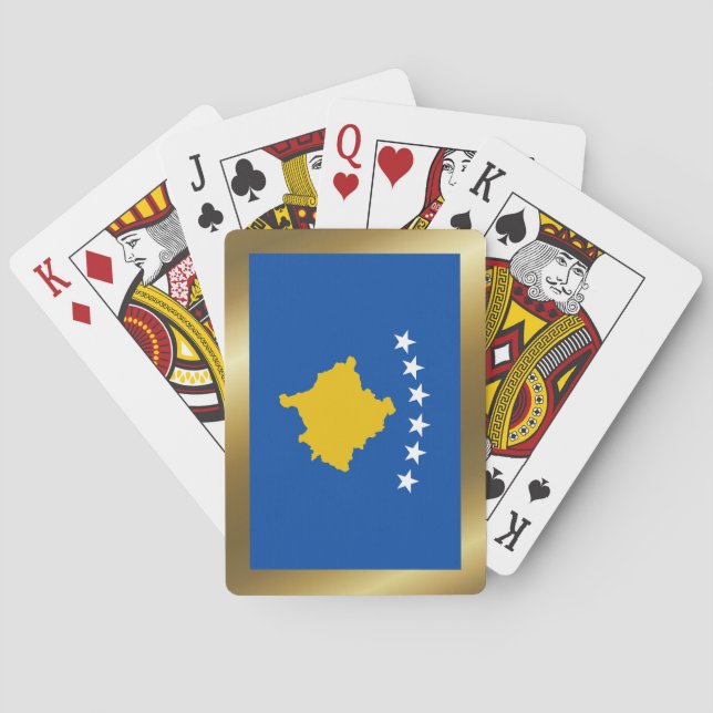 Cartas de juego de la bandera de Kosovo (Reverso)