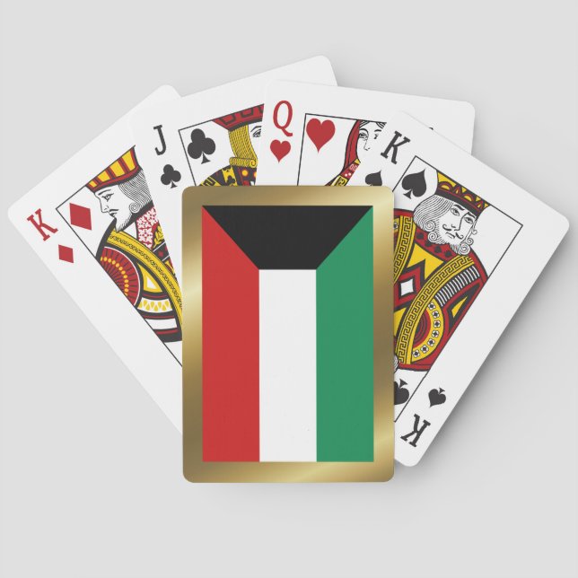 Cartas de juego de la bandera de Kuwait (Reverso)