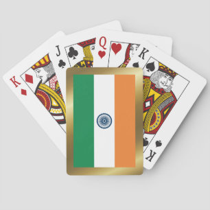 Cartas de juego de la bandera de la India