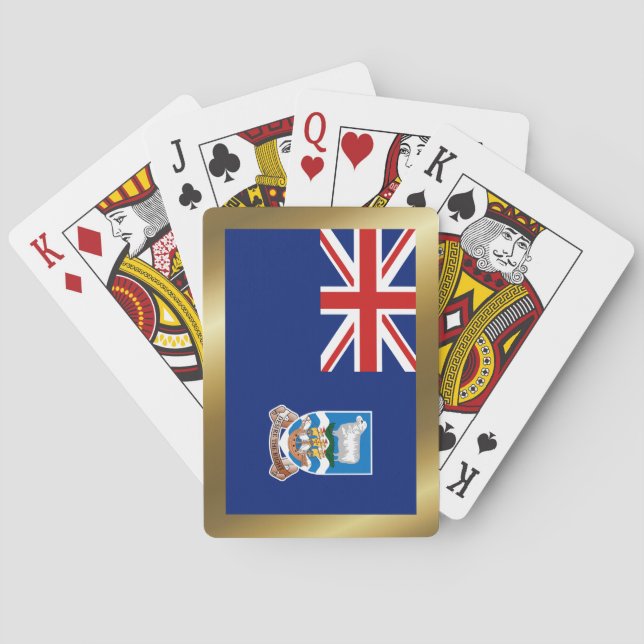 Cartas de juego de la bandera de las Islas Malvina (Reverso)