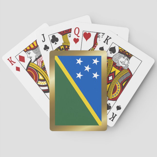 Cartas de juego de la bandera de las Islas Salomón (Reverso)