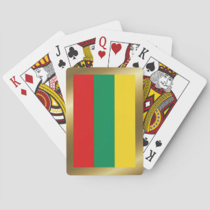 Cartas de juego de la bandera de Lituania