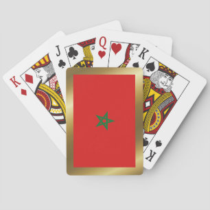 Cartas de juego de la bandera de Marruecos