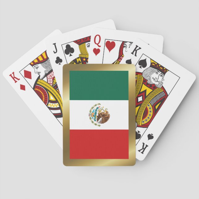 Cartas de juego de la bandera de México (Reverso)