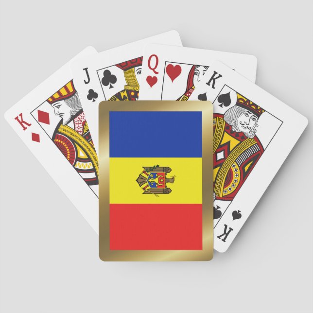 Cartas de juego de la bandera de Moldavia (Reverso)