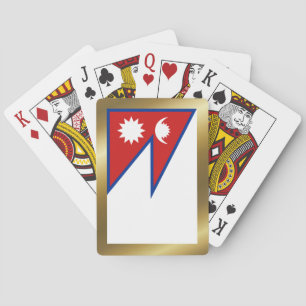 Cartas de juego de la bandera de Nepal