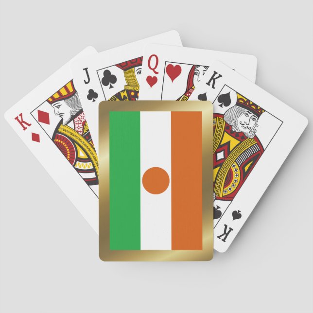 Cartas de juego de la bandera de Níger (Reverso)