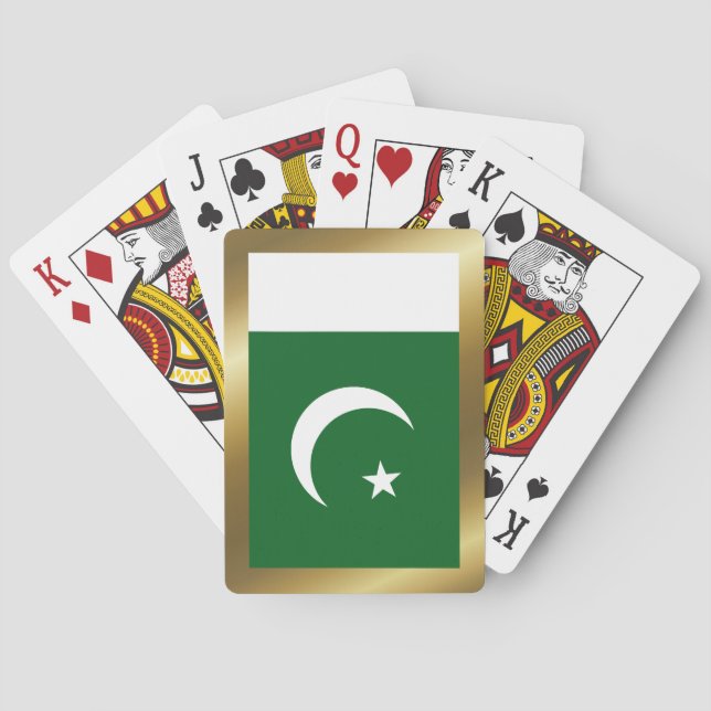 Cartas de juego de la bandera de Pakistán (Reverso)