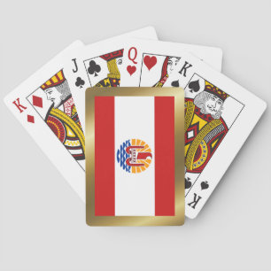 Cartas de juego de la bandera de Polinesia Frances