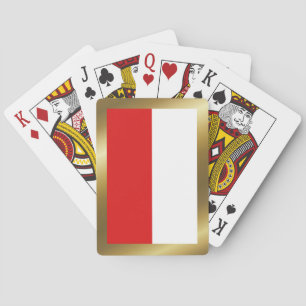 Cartas de juego de la bandera de Polonia