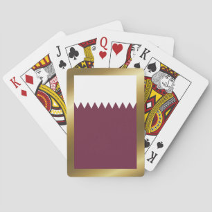 Cartas de juego de la bandera de Qatar