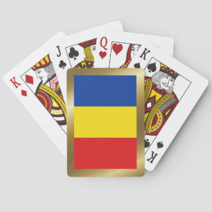 Cartas de juego de la bandera de Rumania