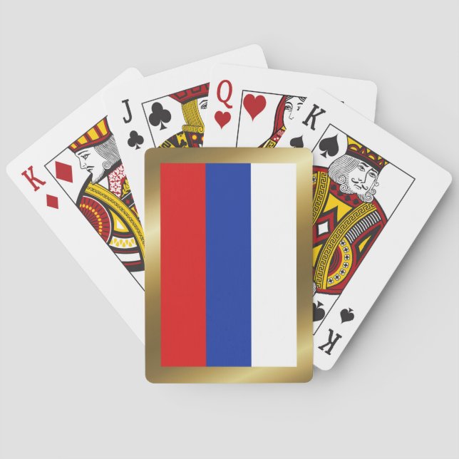 Cartas de juego de la bandera de Rusia (Reverso)