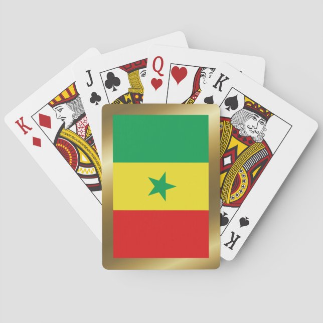 Cartas de juego de la bandera de Senegal (Reverso)