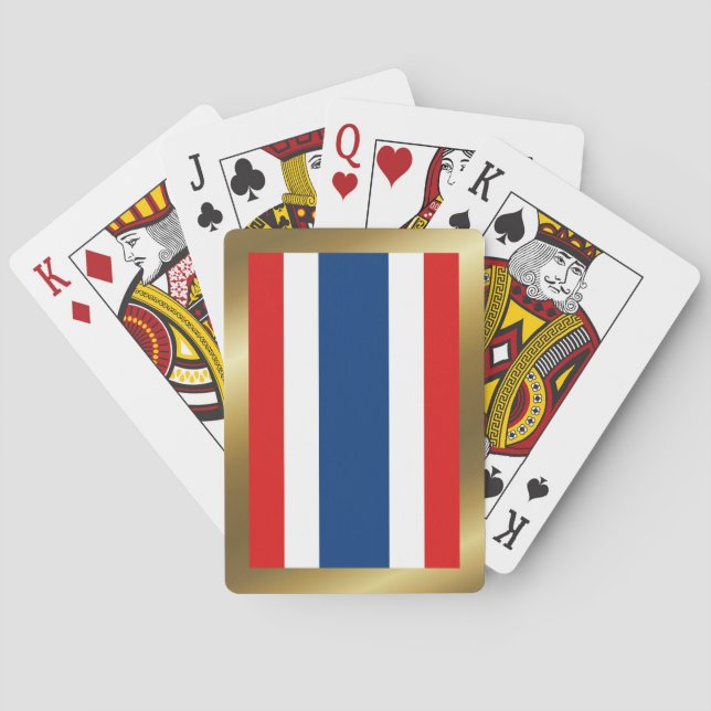Cartas de juego de la bandera de Tailandia (Reverso)
