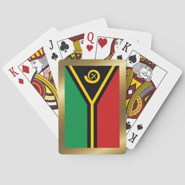 Cartas de juego de la bandera de Vanuatu (Reverso)