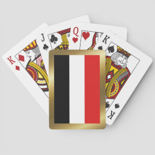 Cartas de juego de la bandera de Yemen