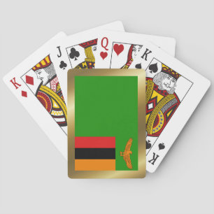Cartas de juego de la bandera de Zambia