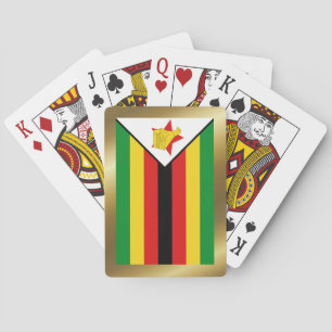 Cartas de juego de la bandera de Zimbabue