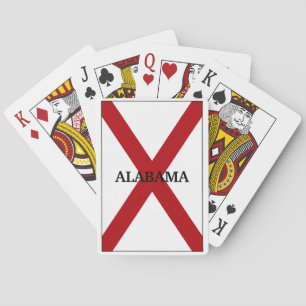 Cartas de juego de la bandera del estado de Alabam