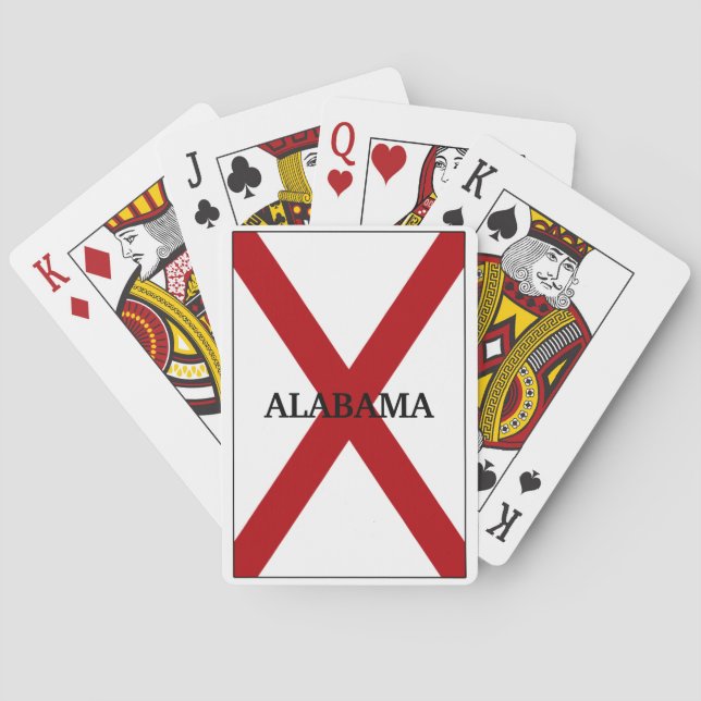 Cartas de juego de la bandera del estado de Alabam (Reverso)