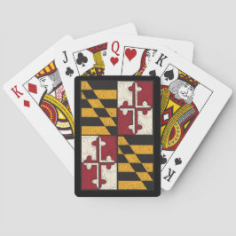 Cartas de juego de la bandera del estado de Maryla