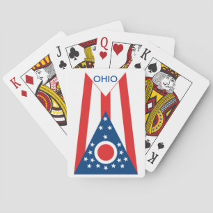 Cartas de juego de la bandera del estado de Ohio