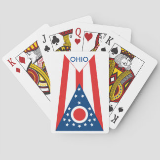 Cartas de juego de la bandera del estado de Ohio