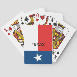 Cartas de juego de la bandera del estado de Texas
