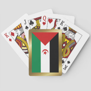 Cartas de juego de la bandera del Sahara Occidenta