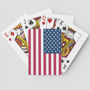 Cartas de juego de la bandera estadounidense