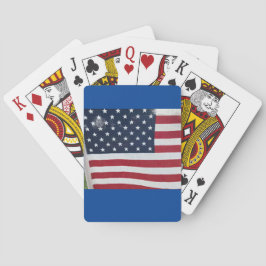 Cartas de juego de la bandera estadounidense
