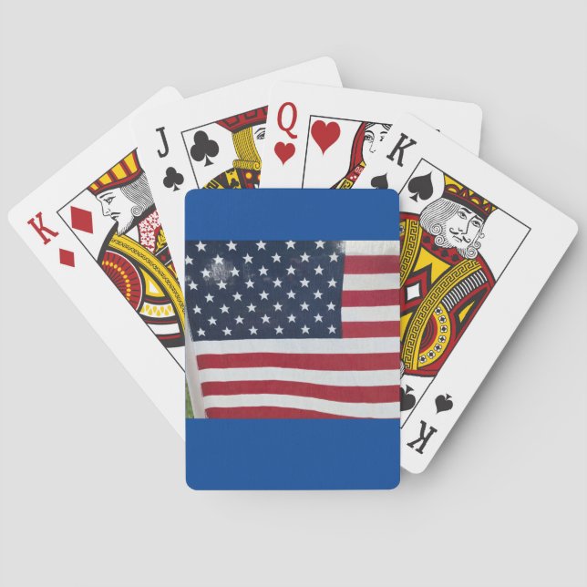 Cartas de juego de la bandera estadounidense (Reverso)