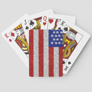 Cartas de juego de la bandera estadounidense de ép