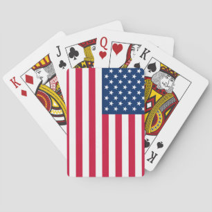 Cartas de juego de la bandera estadounidense patri