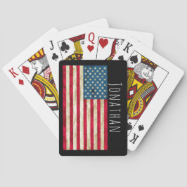 Cartas de juego de la bandera estadounidense perso