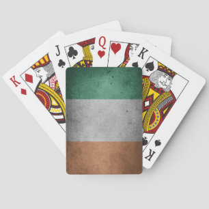 Cartas de juego de la bandera irlandesa de Grunge