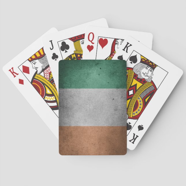 Cartas de juego de la bandera irlandesa de Grunge (Reverso)