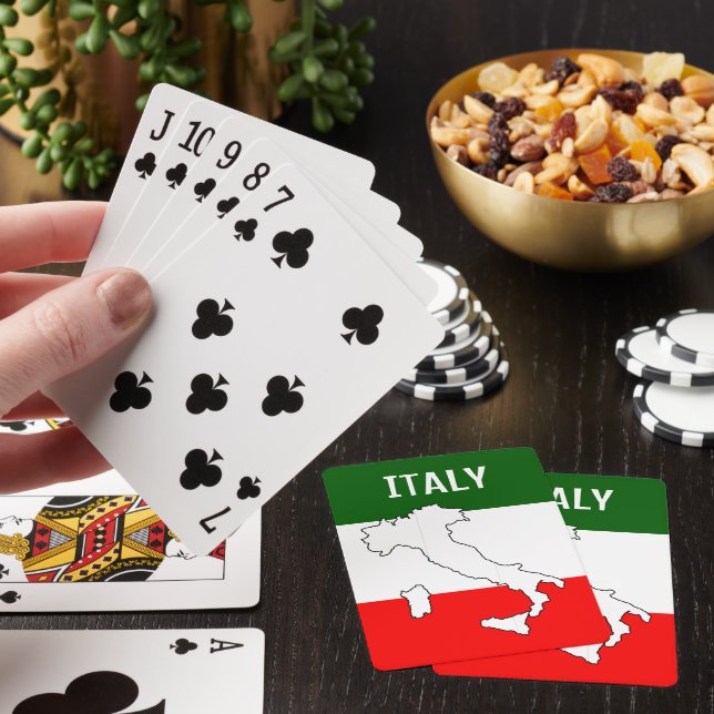 Cartas de juego de la bandera italiana (In Situ)