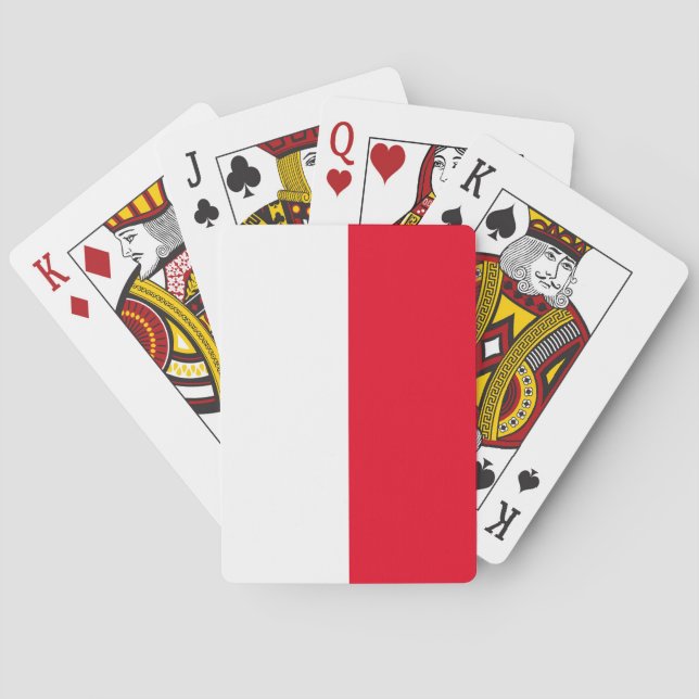 Cartas de juego de la bandera polaca (Reverso)