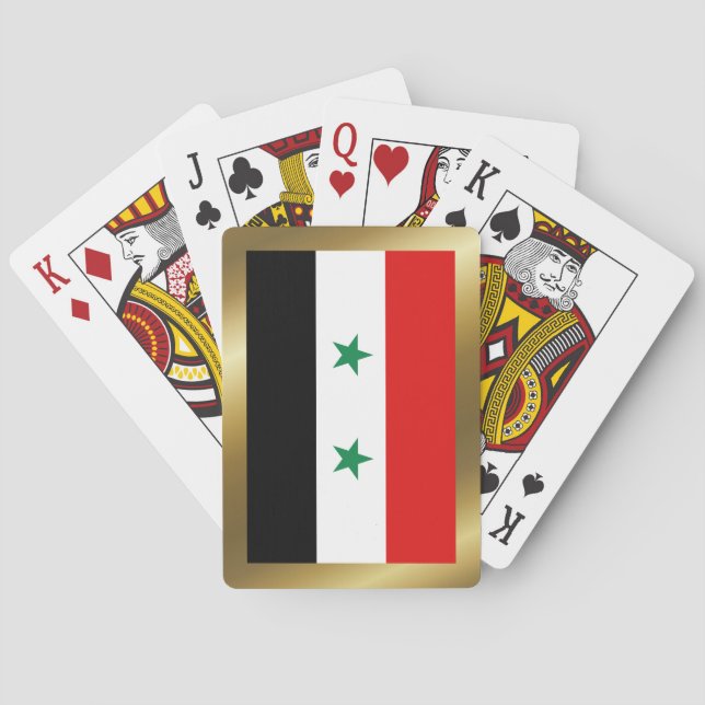 Cartas de juego de la bandera siria (Reverso)
