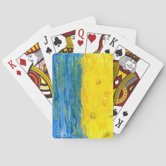 Cartas de juego de la bandera ucraniana