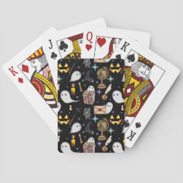 Cartas de juego de la biblioteca de Halloween