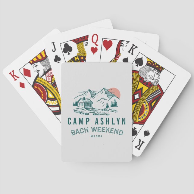 Cartas de juego de la cabina de béisbol de montaña (Reverso)