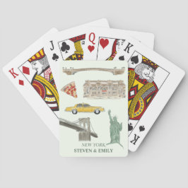 Cartas de juego de la ciudad de Nueva York