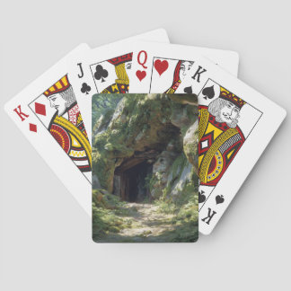Cartas de juego de la entrada de la cueva del bosq
