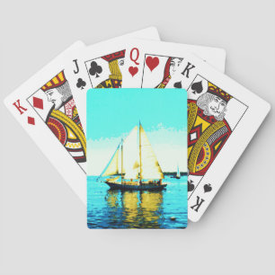 cartas de juego de la escuela de vela